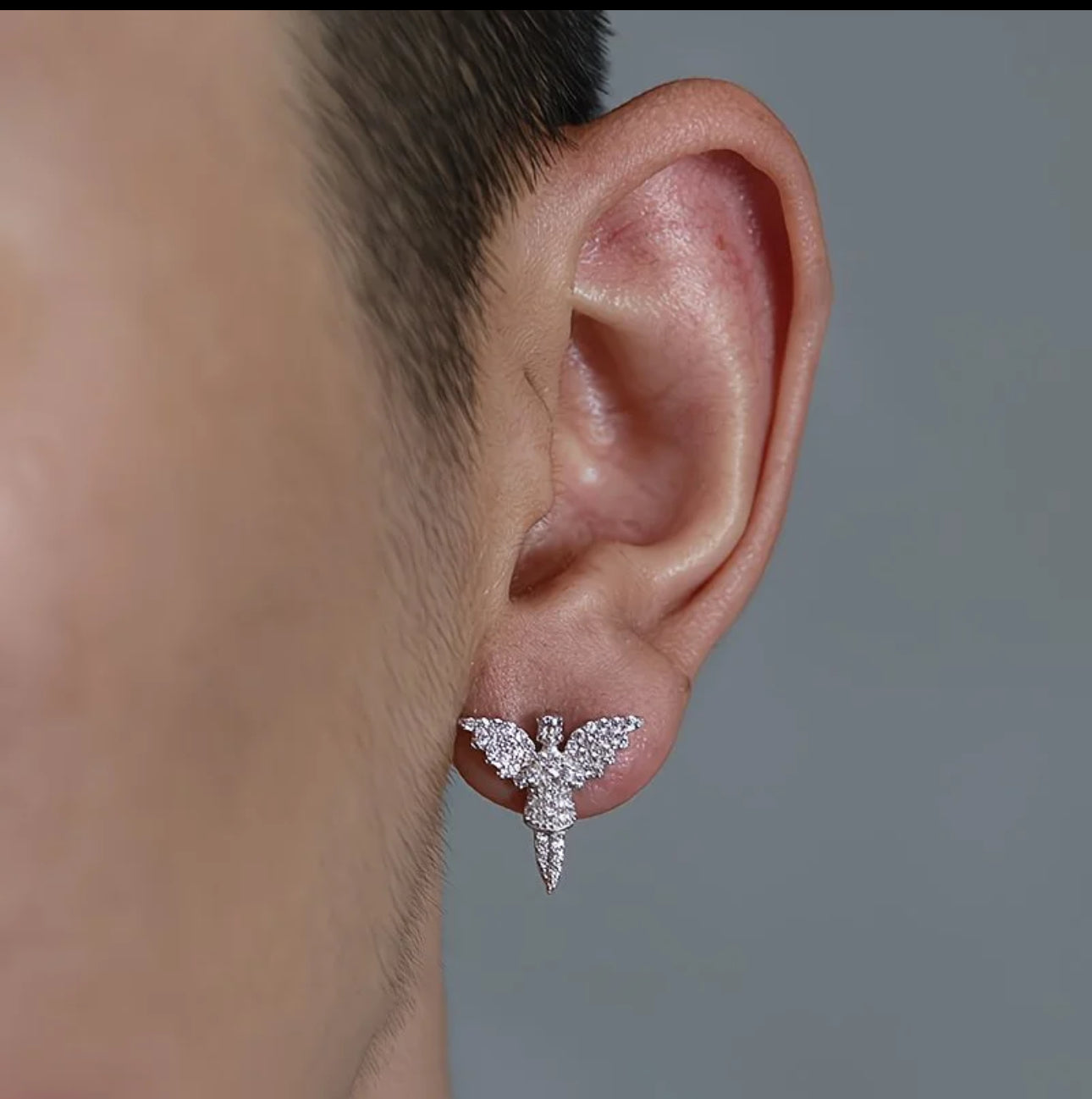 Silver Butterfly Stud Earrings
