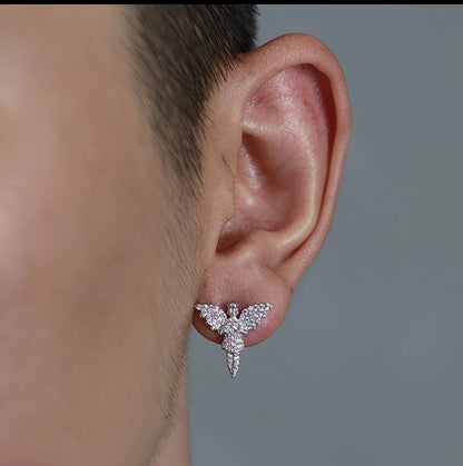 Silver Butterfly Stud Earrings
