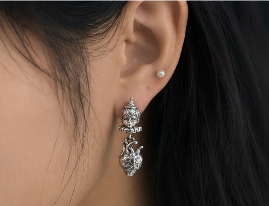 Silver Vintage Drop Earrings